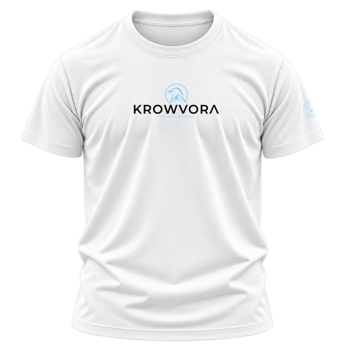 Krowvora Essential Blue-Logo Outdoor T-Shirt