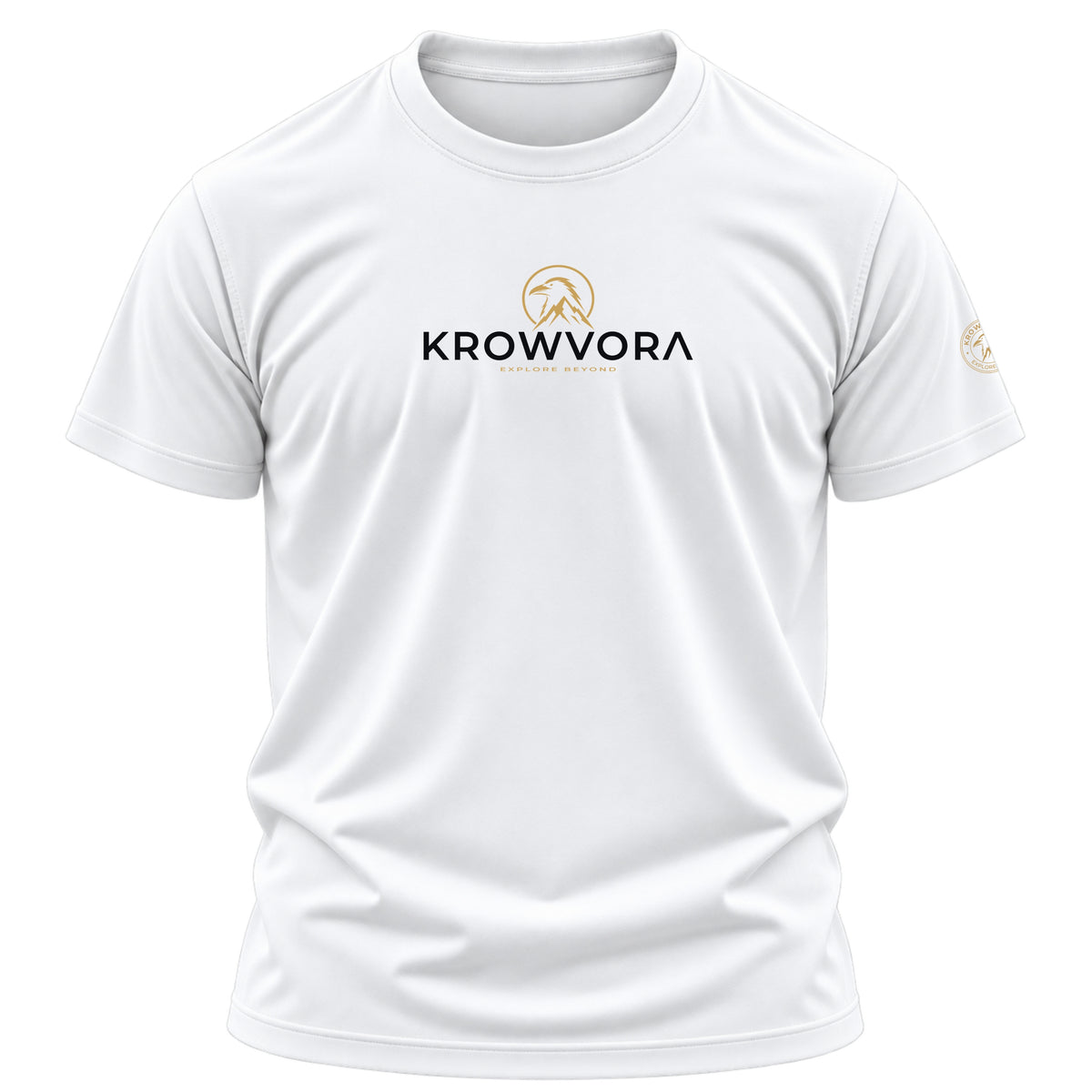 Krowvora Essential Gold-Logo Outdoor T-Shirt