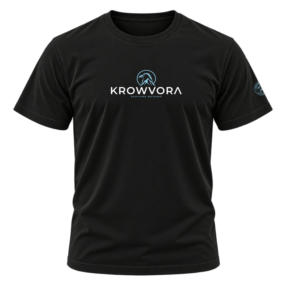 Krowvora Essential Blue-Logo Outdoor T-Shirt