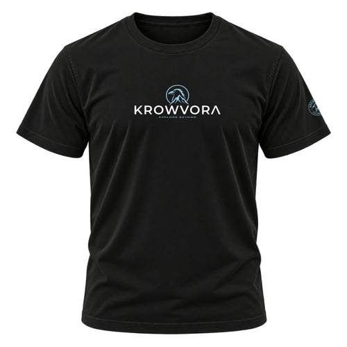 Krowvora Essential Blue-Logo Outdoor T-Shirt