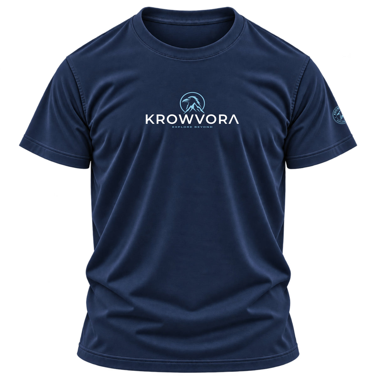 Krowvora Essential Blue-Logo Outdoor T-Shirt