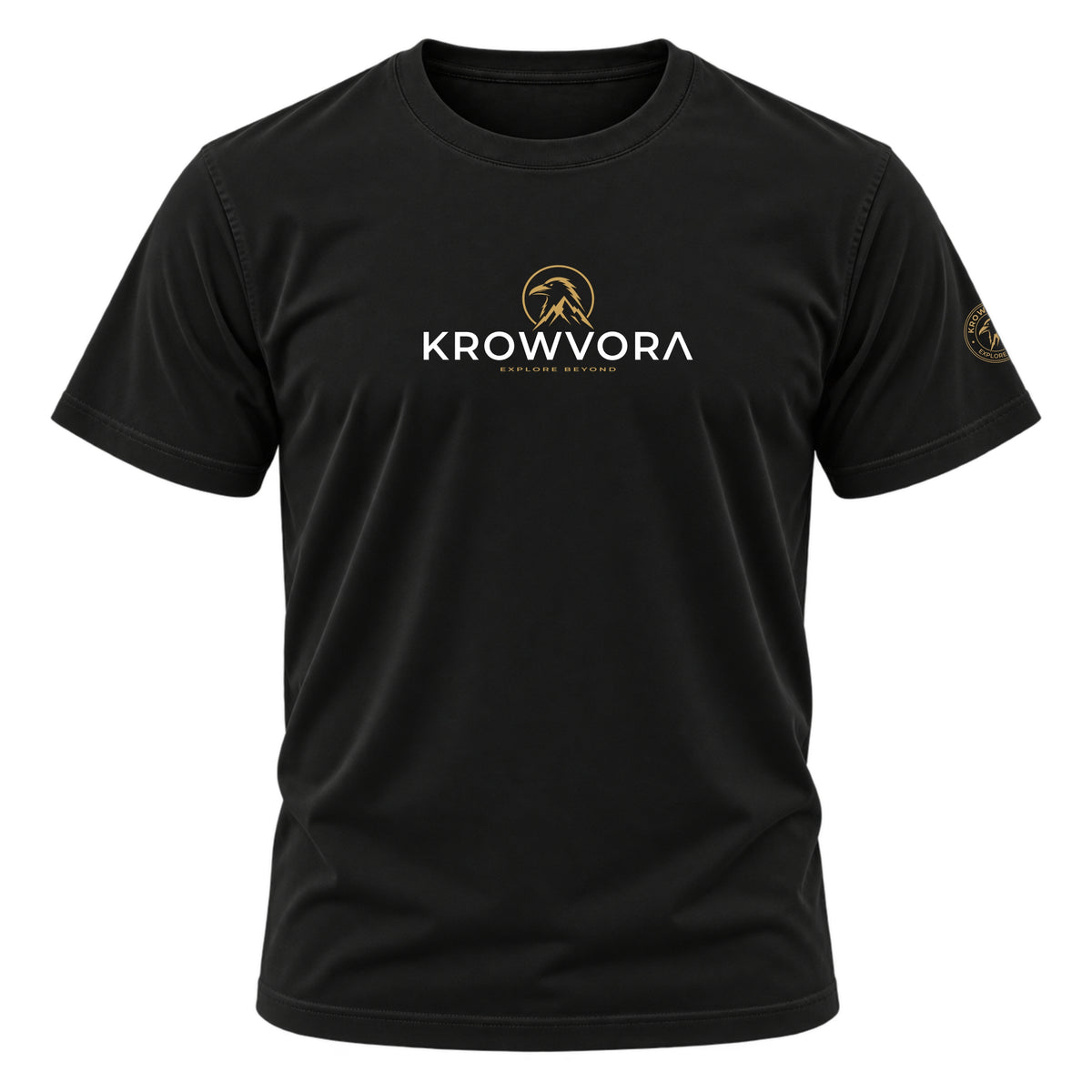 Krowvora Essential Gold-Logo Outdoor T-Shirt