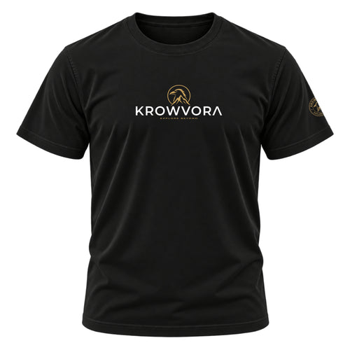 Krowvora Essential Gold-Logo Outdoor T-Shirt