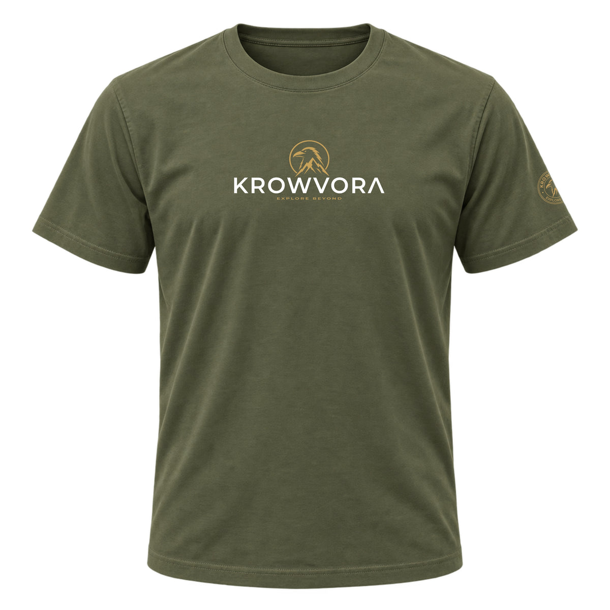 Krowvora Essential Gold-Logo Outdoor T-Shirt
