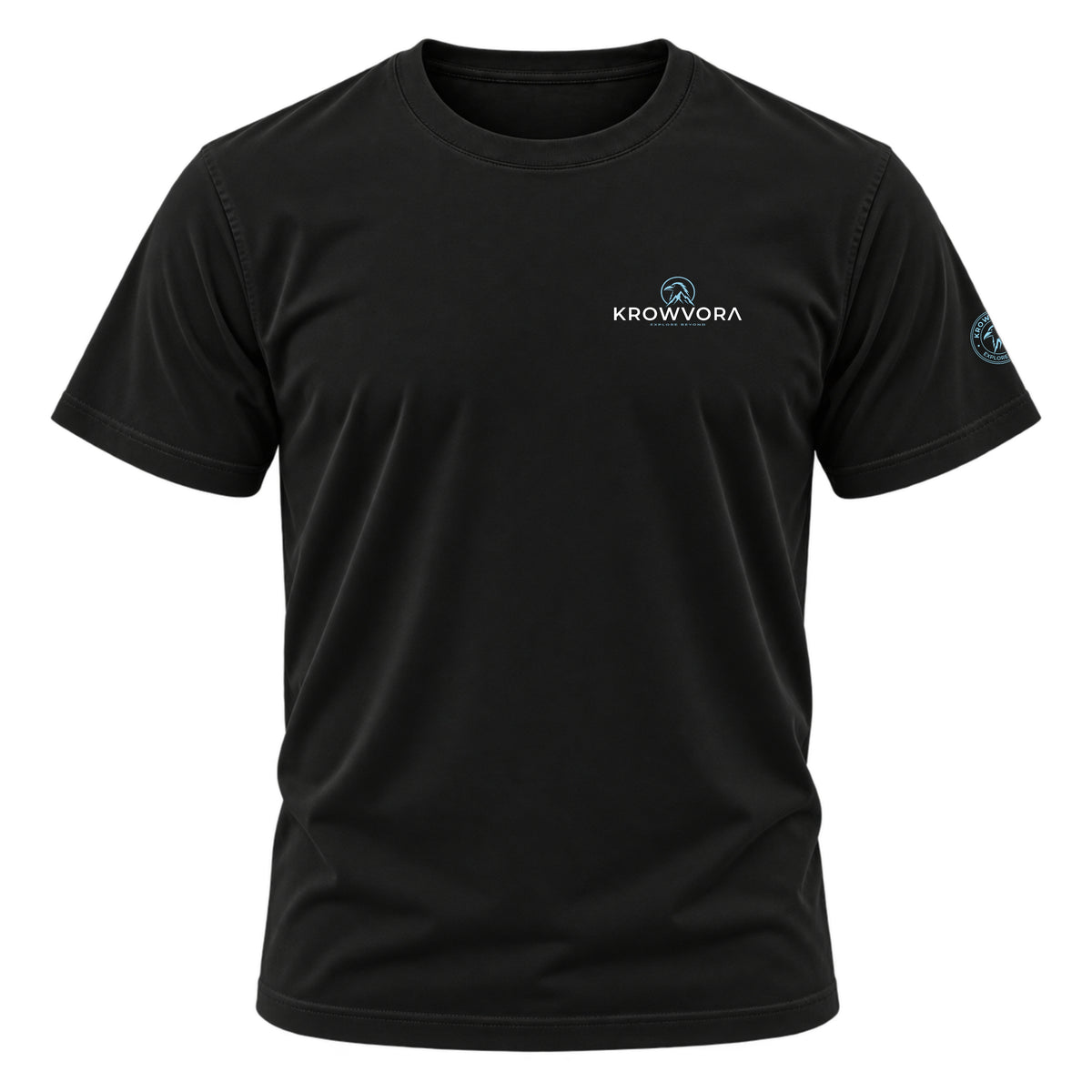 Krowvora Essential Blue-Logo Outdoor T-Shirt