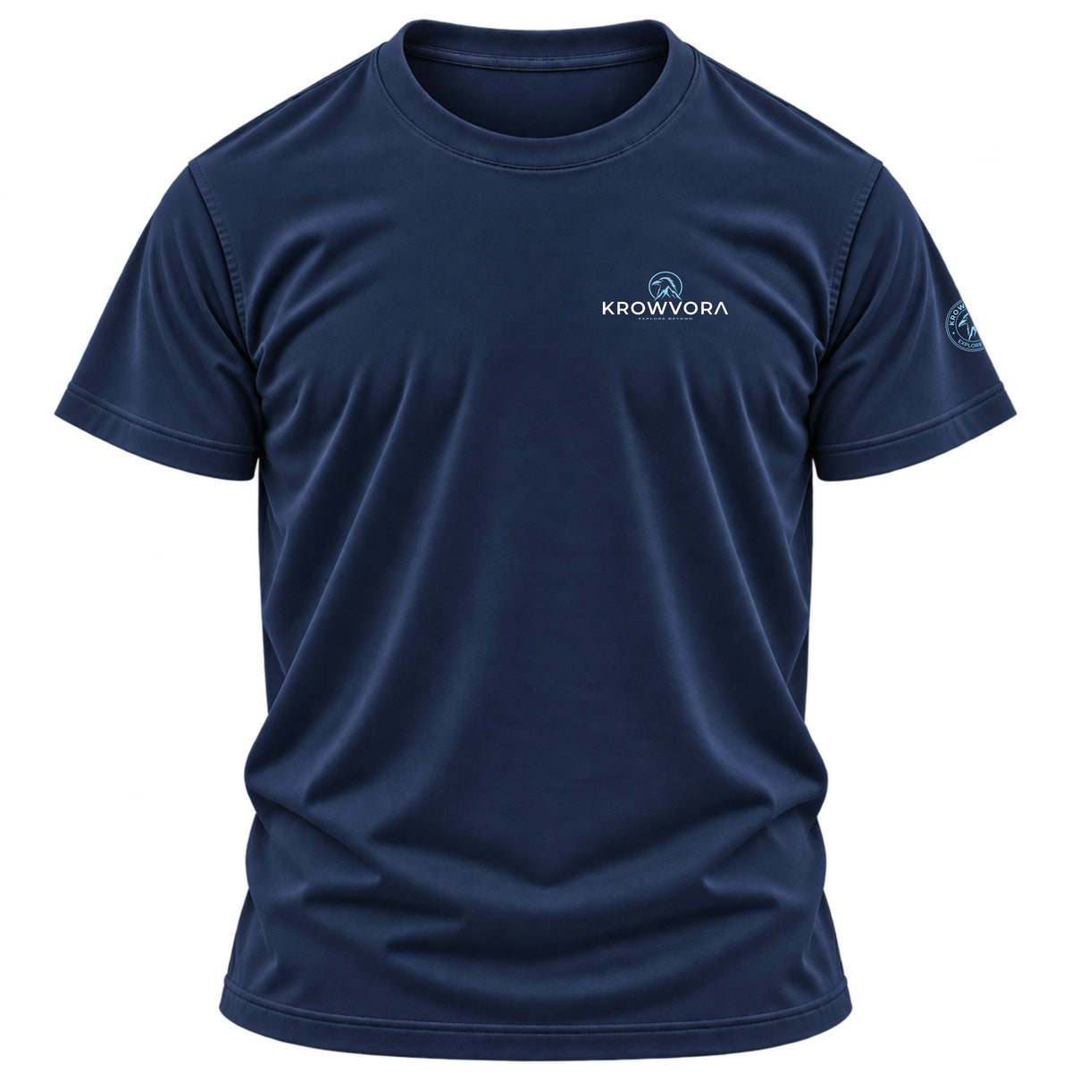 Krowvora Essential Blue-Logo Outdoor T-Shirt