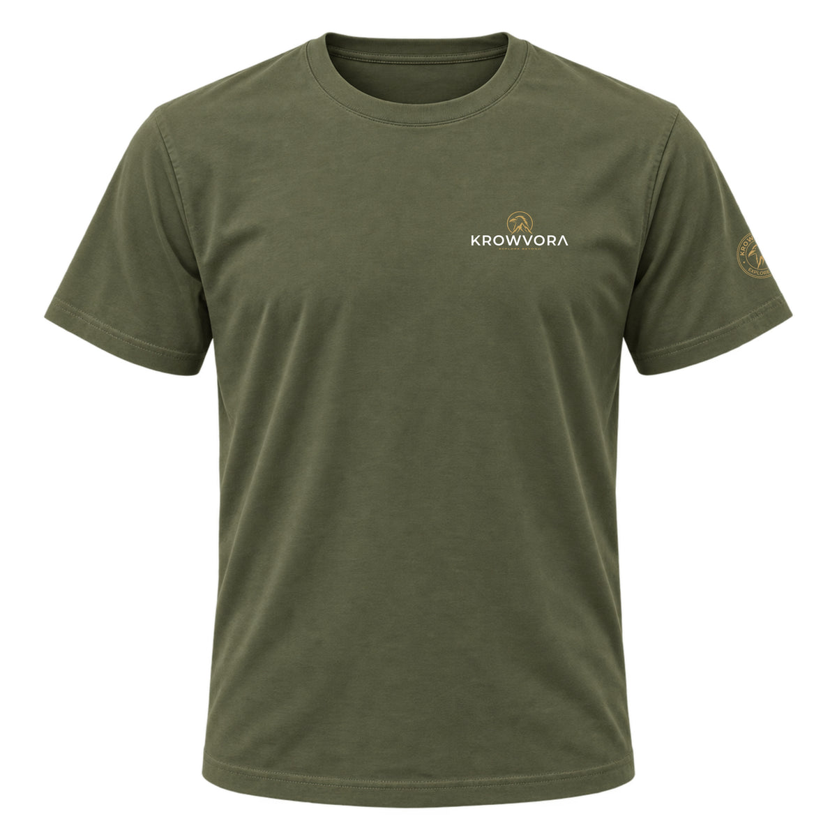 Krowvora Essential Gold-Logo Outdoor T-Shirt