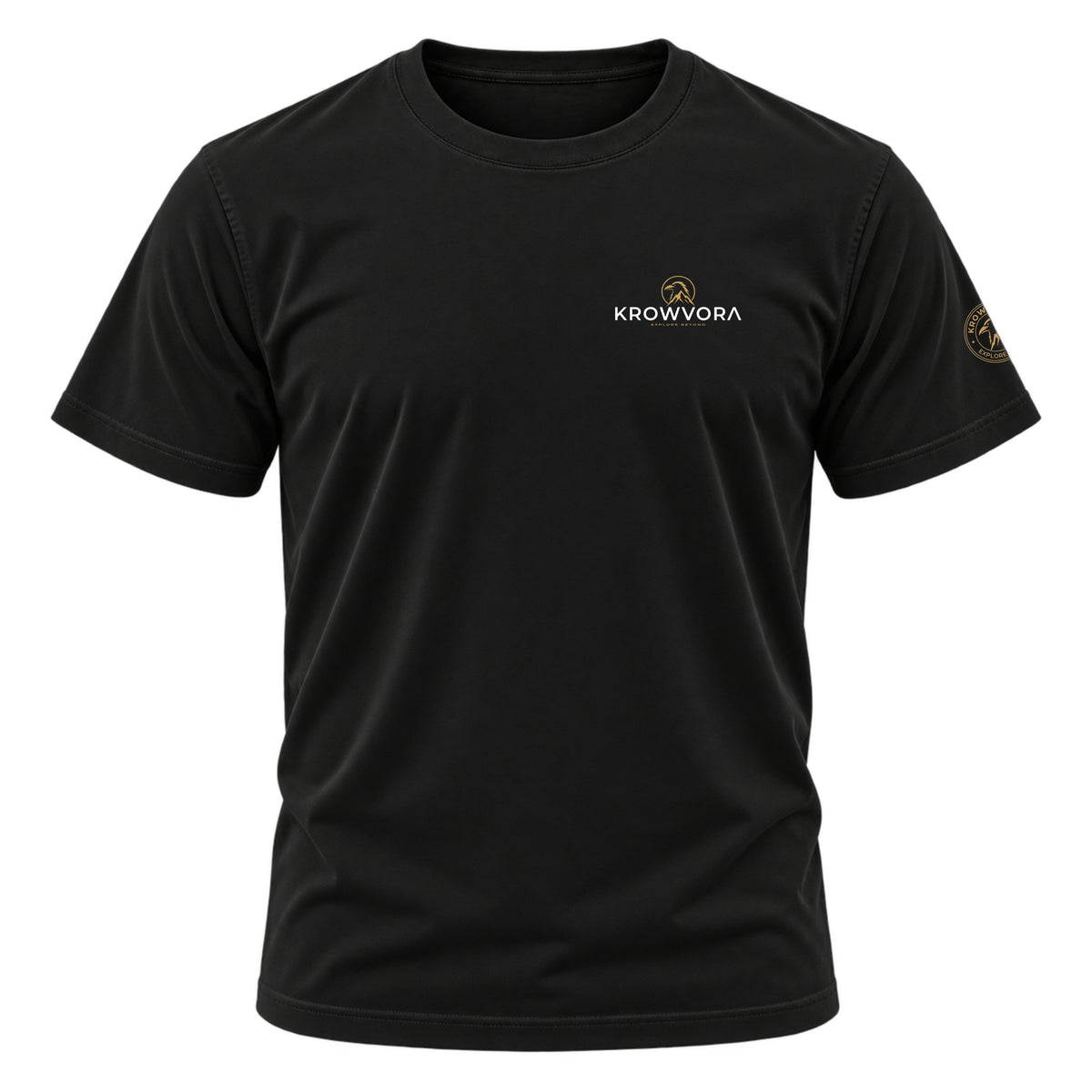 Krowvora Essential Gold-Logo Outdoor T-Shirt
